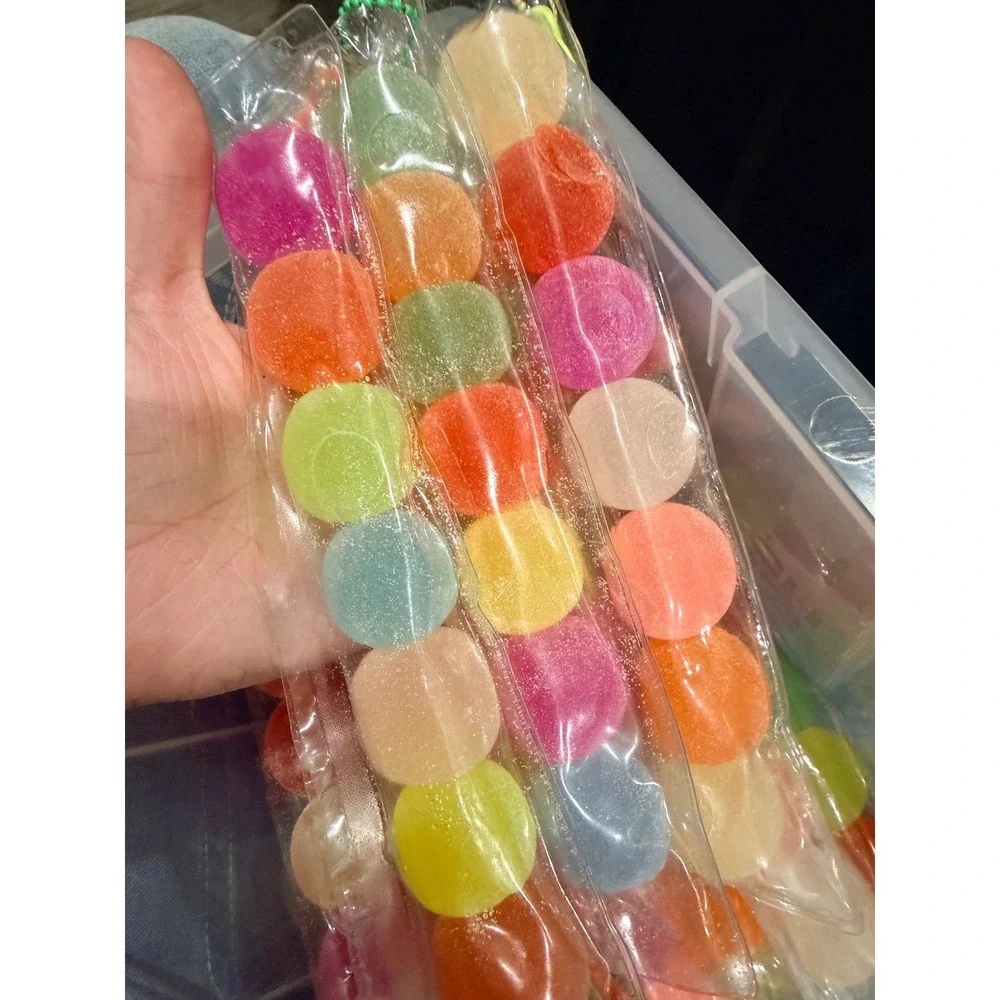 ONE Taba Keychain Candy Ball Squishy Colorful Sugar Dusted Jelly Ball Accessory